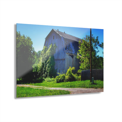 U R There Photography Dryden Road Grey Rustic Farmhouse Acrylic Wall Print