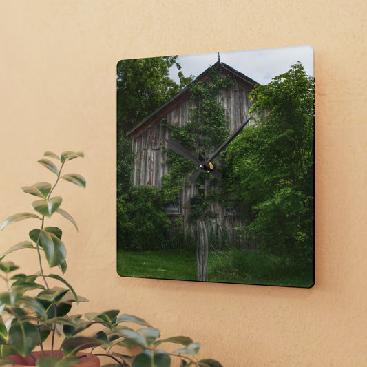 Rustic Farmhouse Wall Clock featuring Imlay Hidden