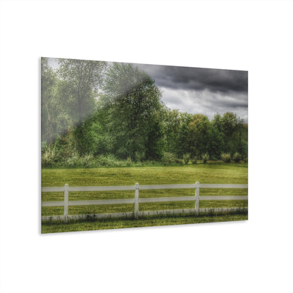 U R There Photography Beyond the White Fence Rustic Farmhouse Acrylic Wall Print
