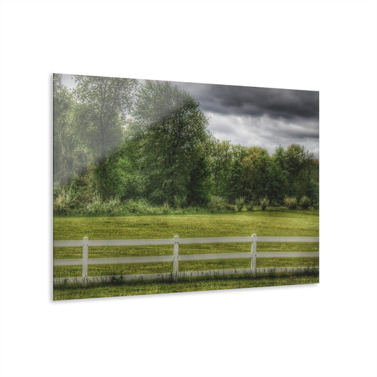 U R There Photography Beyond the White Fence Rustic Farmhouse Acrylic Wall Print