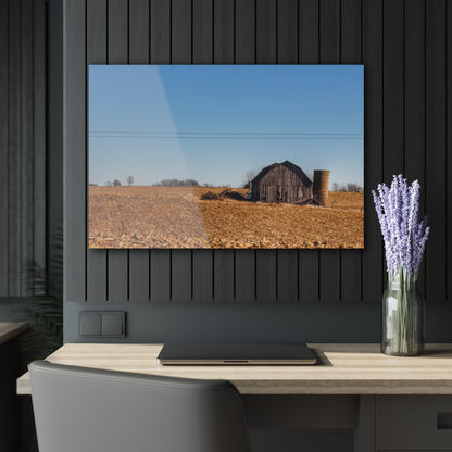 U R There Photography Hurds Corner Grey Rustic Farmhouse Acrylic Wall Print