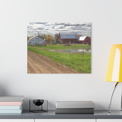 U R There Photography McDowell Road Reds II Rustic Farmhouse Acrylic Wall Print