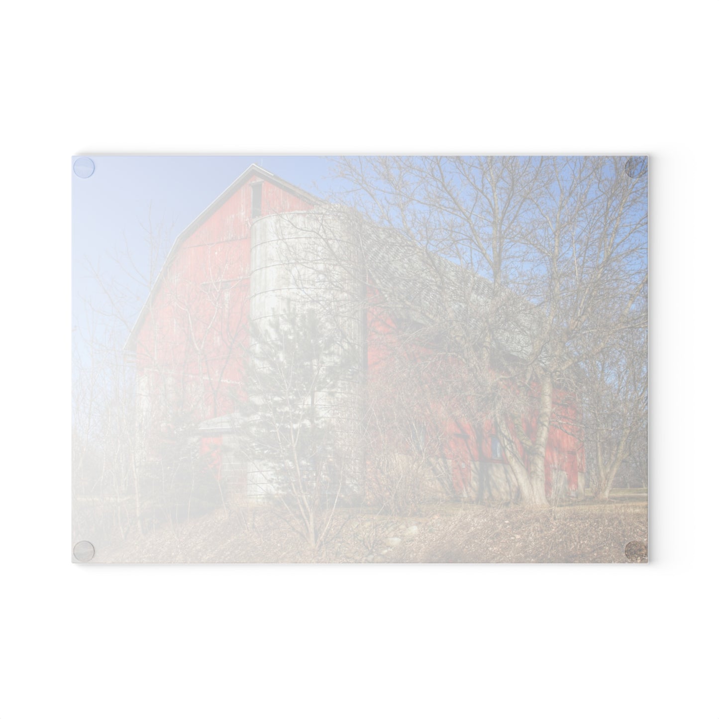 U R There Photography Van Dyke Red I Rustic Farmhouse Tempered-Glass Cutting Board
