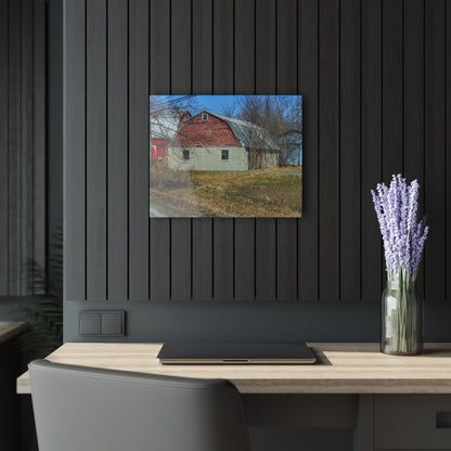 U R There Photography Indian Trail Block Barn at the Bend Rustic Farmhouse Acrylic Wall Print