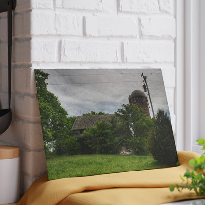 U R There Photography Higgins Road Greys Beyond the Greens Rustic Farmhouse Tempered-Glass Cutting Board