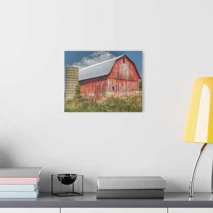 U R There Photography Columbiaville Red in Summer II Rustic Farmhouse Acrylic Wall Print