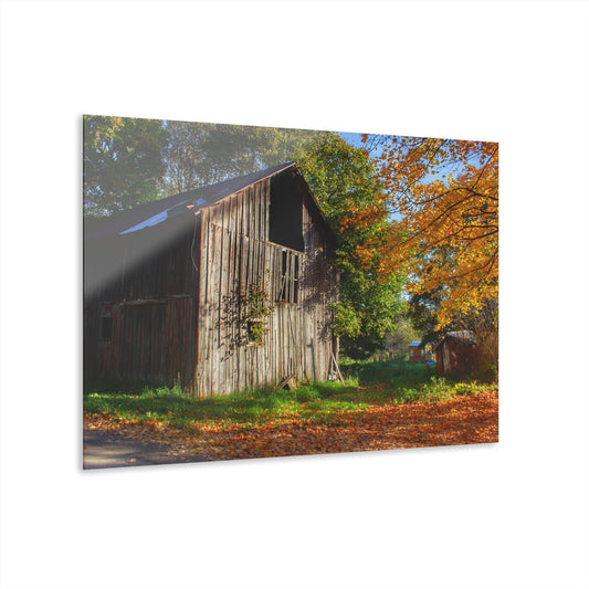 U R There Photography Shoemaker Road Hidden Grey Rustic Farmhouse Acrylic Wall Print
