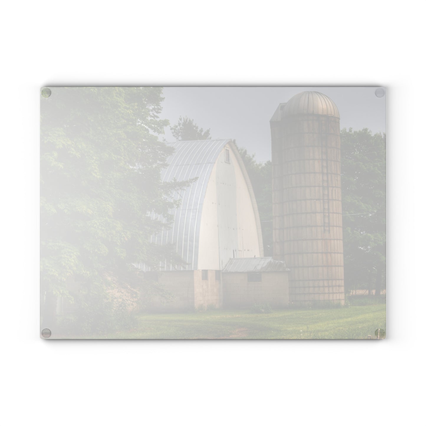 U R There Photography Carpenter Road White I Rustic Farmhouse Tempered-Glass Cutting Board