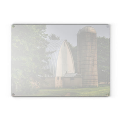U R There Photography Carpenter Road White I Rustic Farmhouse Tempered-Glass Cutting Board