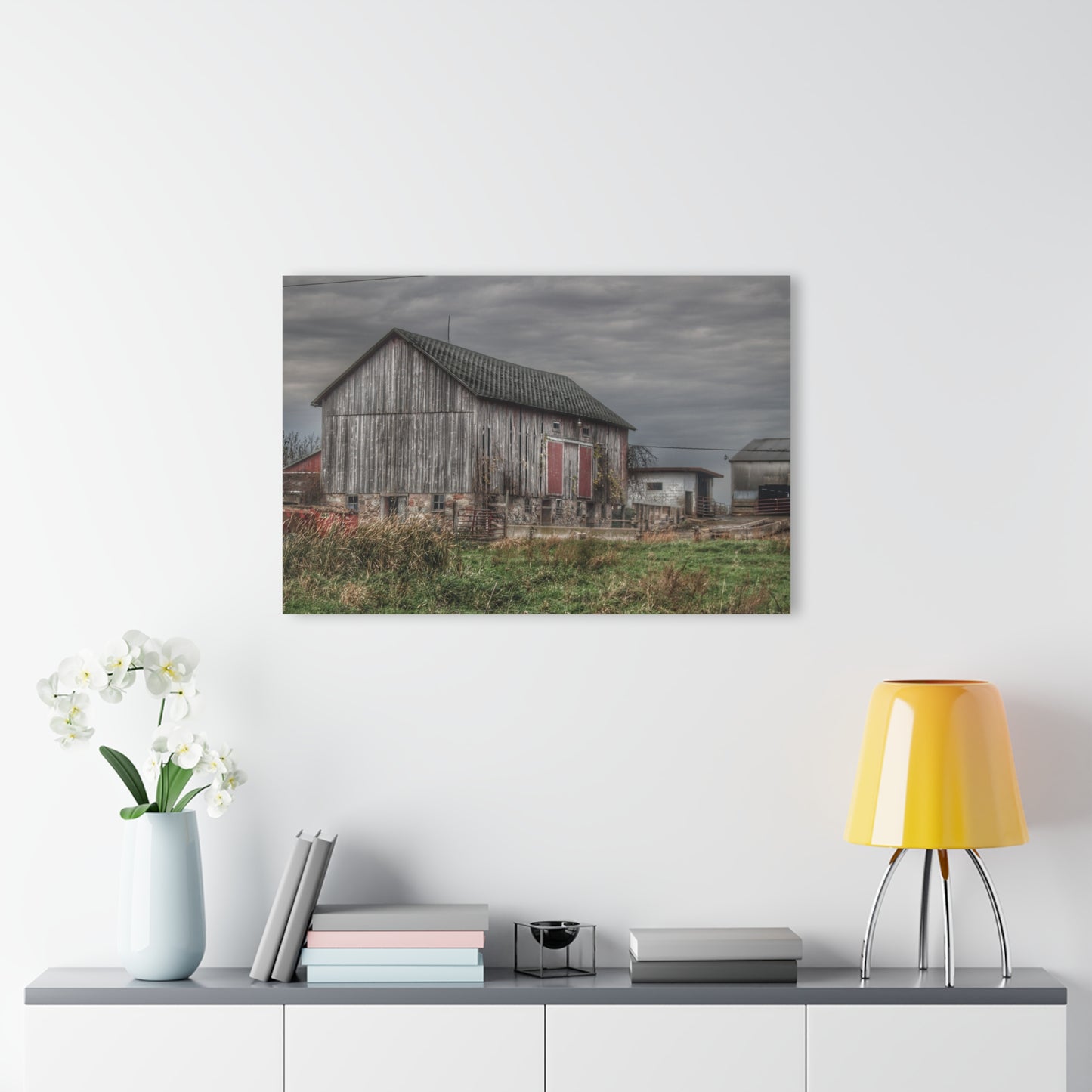 U R There Photography Swaffer Road Grey Rustic Farmhouse Acrylic Wall Print