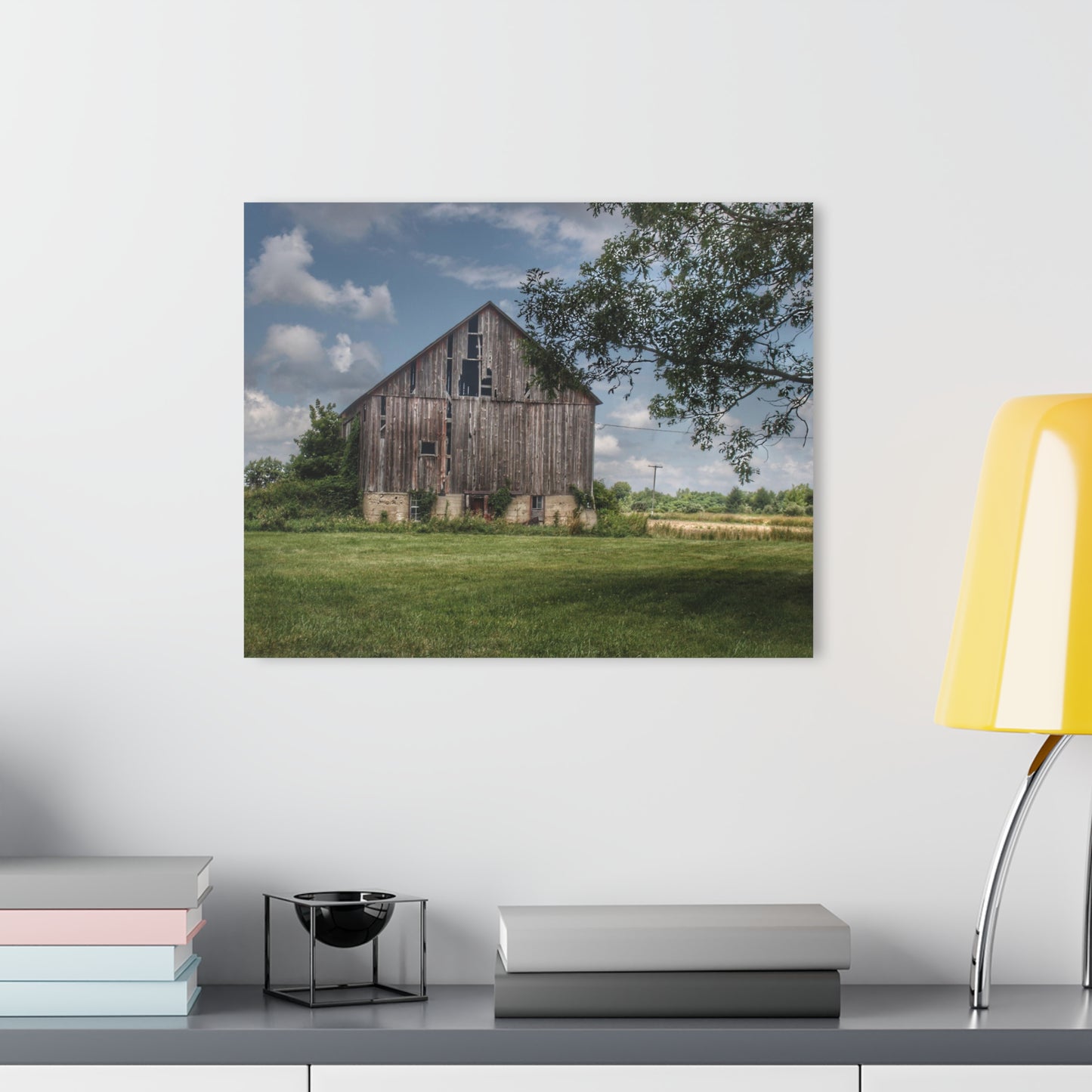 Barn Boutique Modern Farmhouse Acrylic Wall Print| Bohms Road Grey I