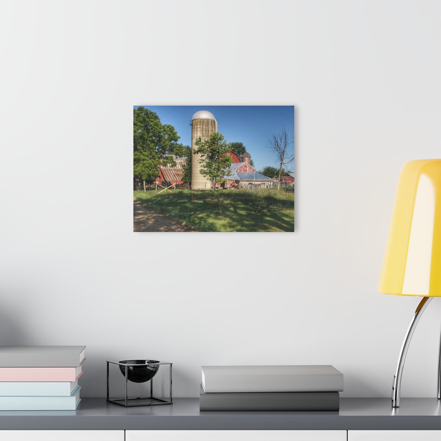 U R There Photography Tody Road Reds Rustic Farmhouse Acrylic Wall Print