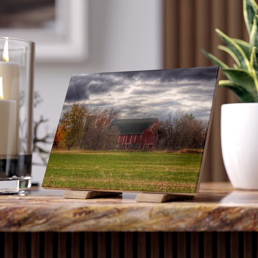 U R There Photography Booth Road Hidden Red I Rustic Farmhouse Decorative Ceramic Tile