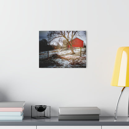 U R There Photography LeValley Road Red and Silo Rustic Farmhouse Acrylic Wall Print