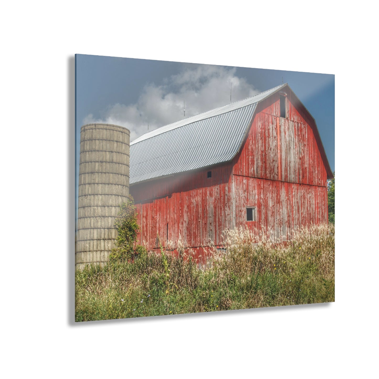 U R There Photography Columbiaville Red in Summer II Rustic Farmhouse Acrylic Wall Print