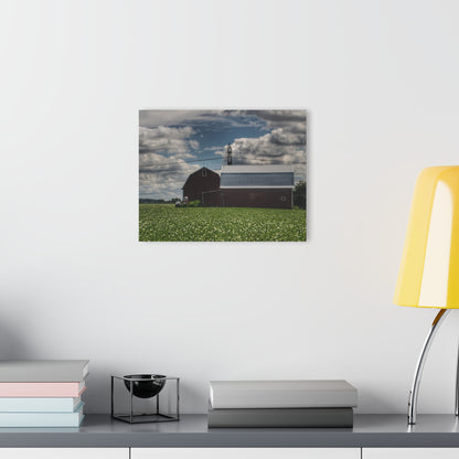 U R There Photography South Reese Road Reds Rustic Farmhouse Acrylic Wall Print