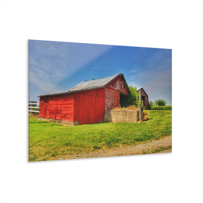 U R There Photography Marlette Road Saltbox Red Rustic Farmhouse Acrylic Wall Print