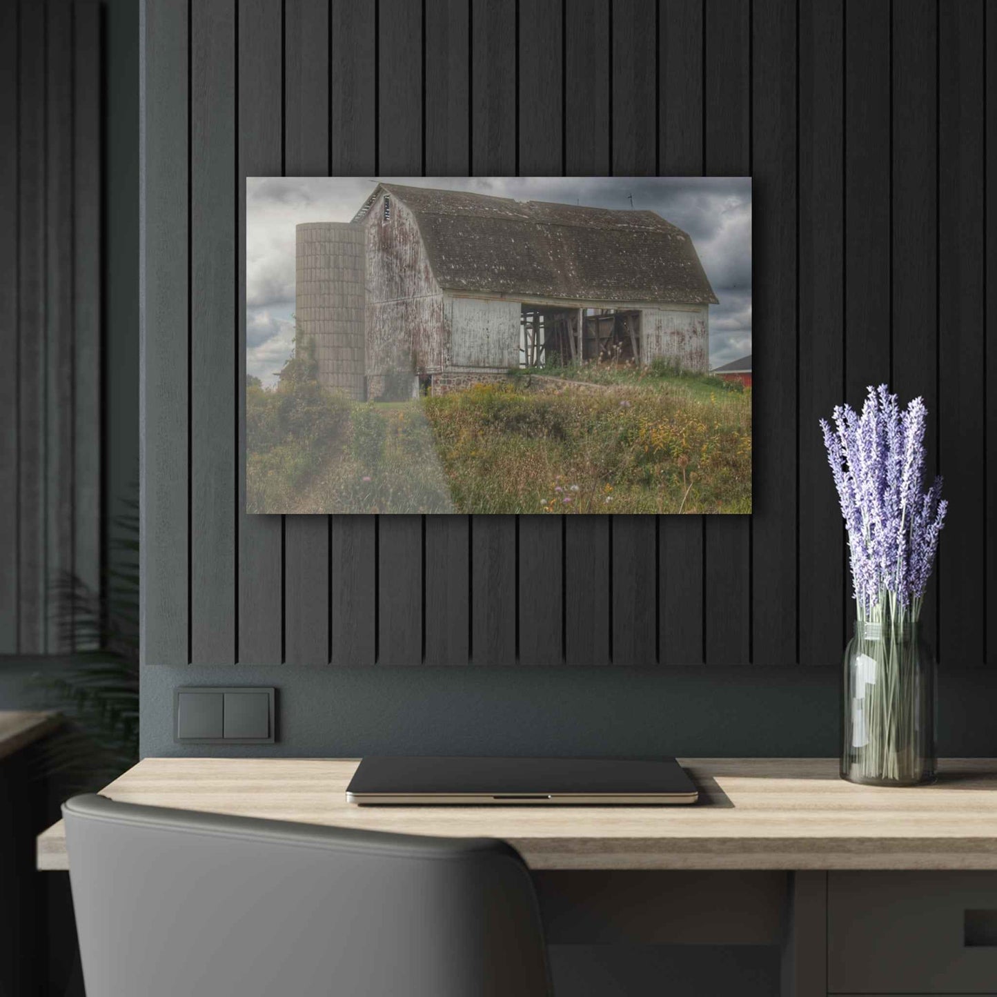 U R There Photography Castle Road White Rustic Farmhouse Acrylic Wall Print