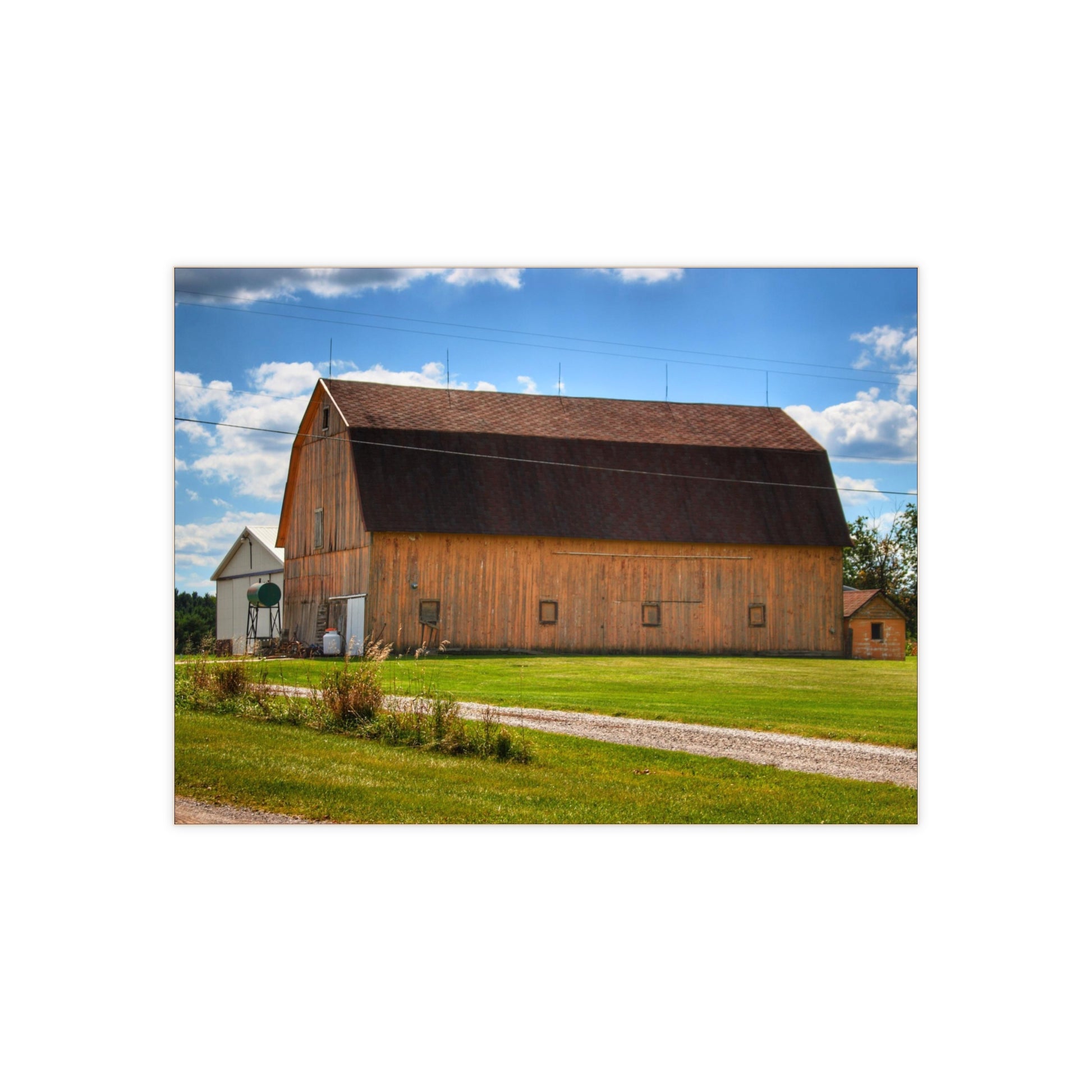U R There Photography Bristol Gold Rustic Farmhouse Decorative Ceramic Tile 6" × 8" Glossy