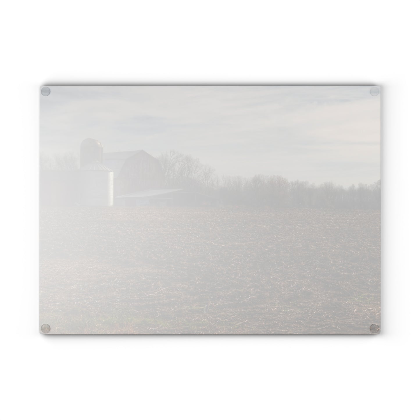 U R There Photography Cumber Road Red II Rustic Farmhouse Tempered-Glass Cutting Board