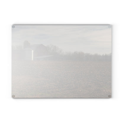 U R There Photography Cumber Road Red II Rustic Farmhouse Tempered-Glass Cutting Board