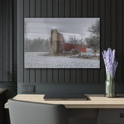 U R There Photography Arbela Road Red Rustic Farmhouse Acrylic Wall Print