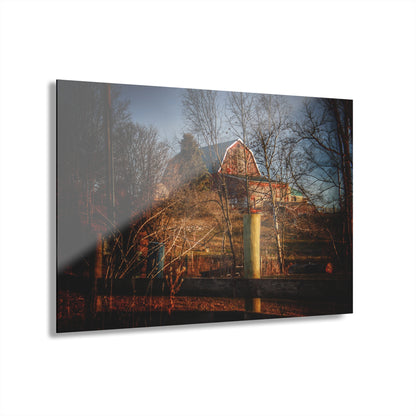 U R There Photography Marathon Road Hillside Red II Rustic Farmhouse Acrylic Wall Print