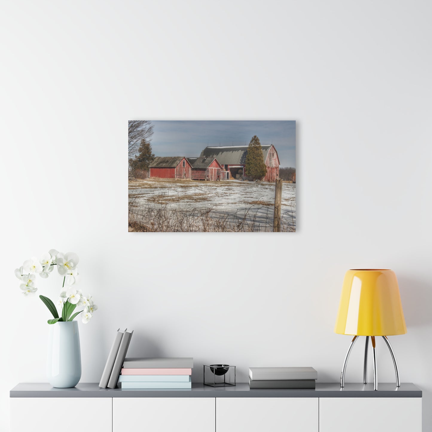 U R There Photography Wilder Road Reds Rustic Farmhouse Acrylic Wall Print