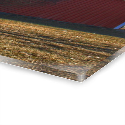 U R There Photography Leonard Road Red Rustic Farmhouse Acrylic Wall Print