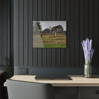 Barn Boutique Modern Farmhouse Acrylic Wall Print| South Summers Road Old Grey and Caramel II