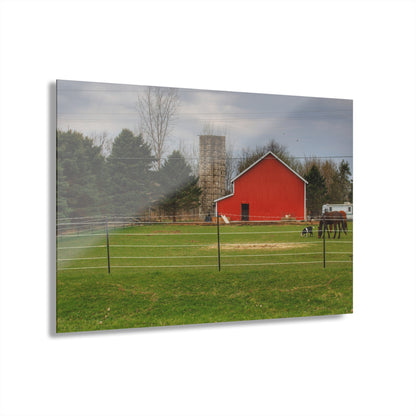 U R There Photography Fostoria Little Red Rustic Farmhouse Acrylic Wall Print