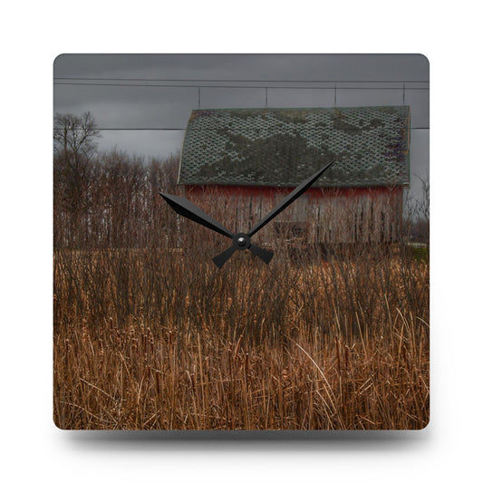 Brown Road Rustic Rustic Farmhouse Acrylic Analog Wall Clock 10.75'' × 10.75'' (Square)